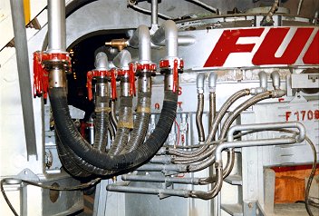 Water hose with swaged fittings
